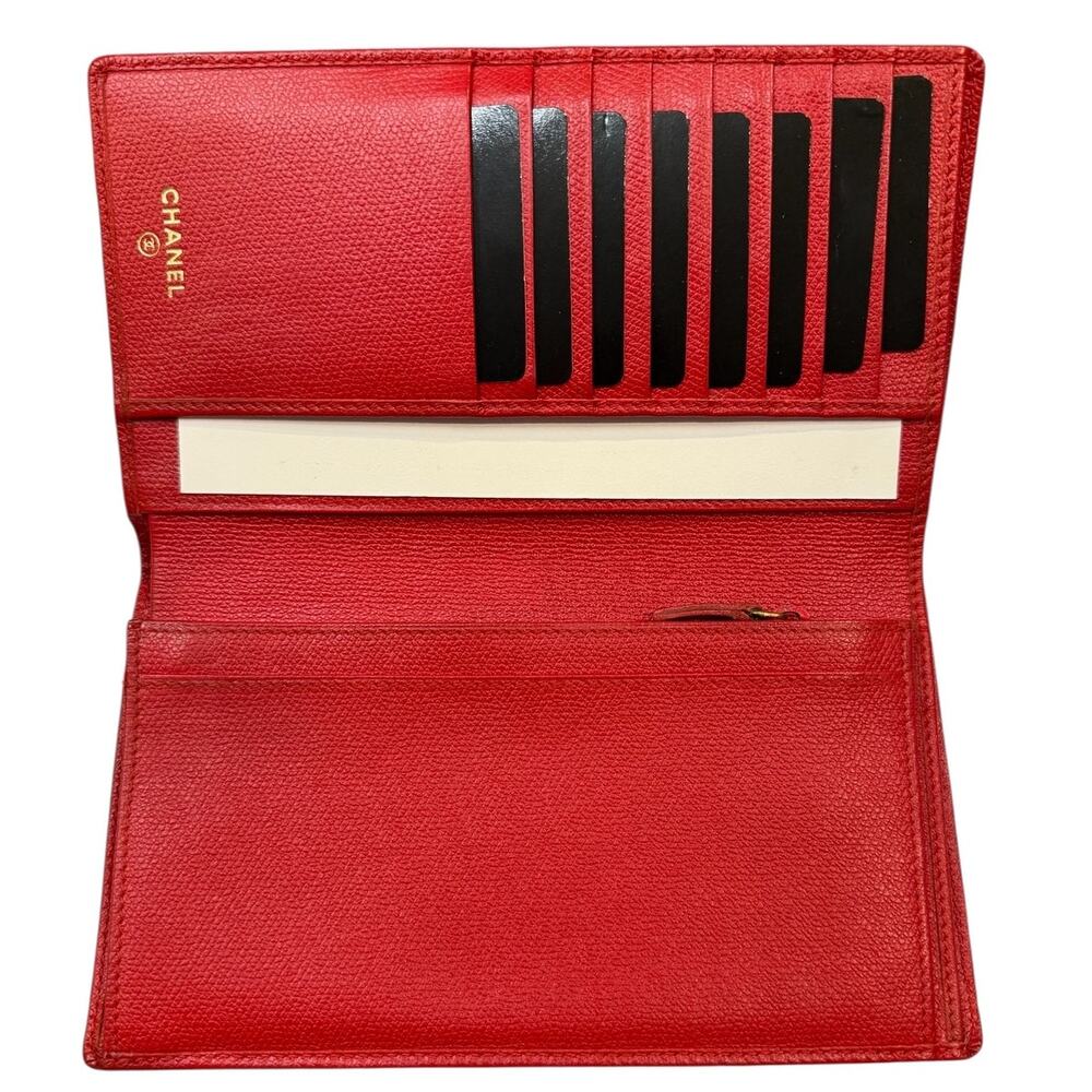 Chanel Red Caviar Long Flap Wallet - Picture 6 of 13